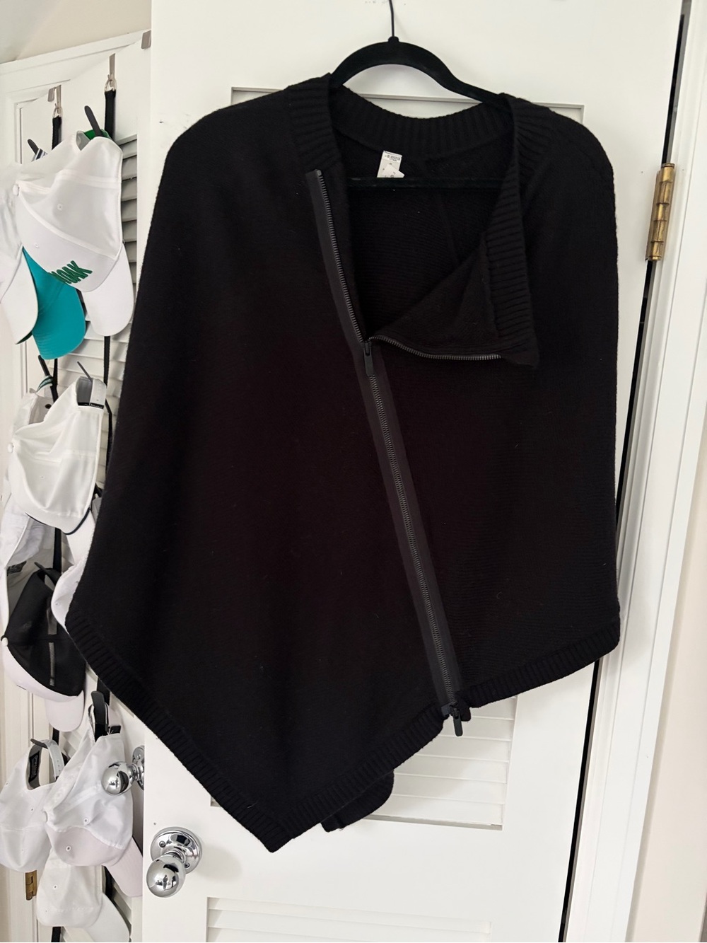 Lululemon Black Women's Zip-Front Poncho Sweater